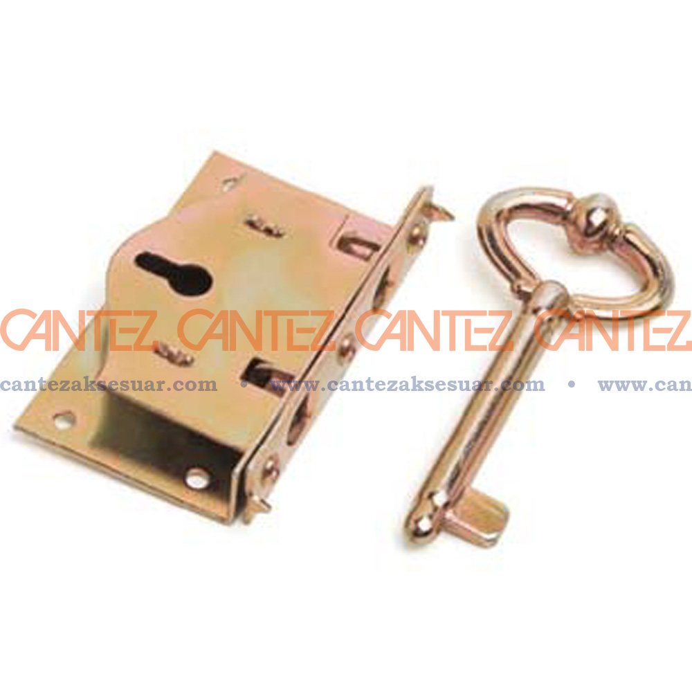 るのさん Sandık Kilidi No:4 Lüx 73x46x15 mm - Anahtarlı Gömme Sandık Kilit